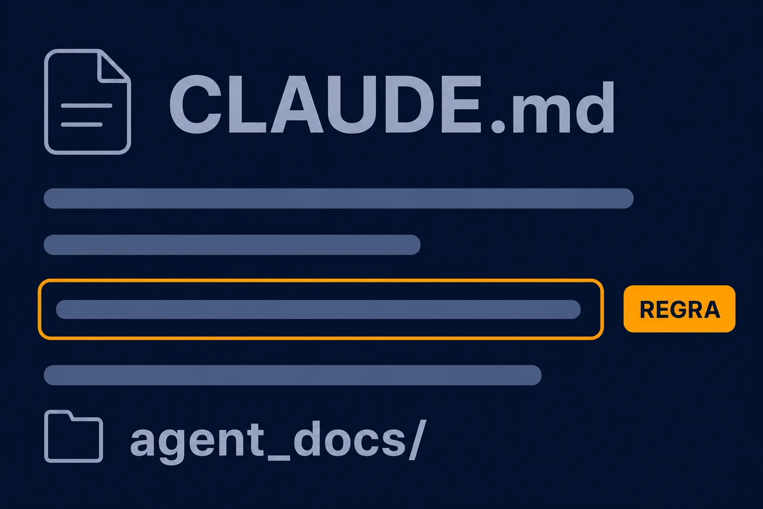 Arquivo CLAUDE.md definindo o padrão do projeto